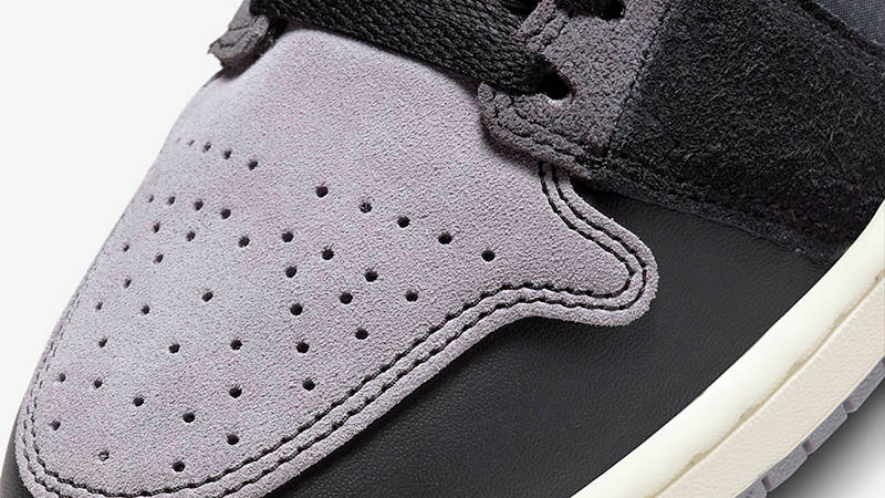 Air Jordan 1 Mid Inside Out Black Grey DM9652-001 Detail