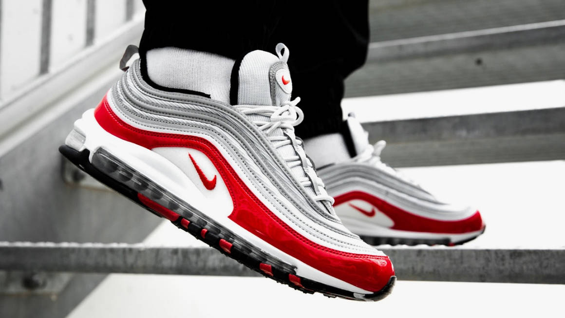 red and grey vapormax 97