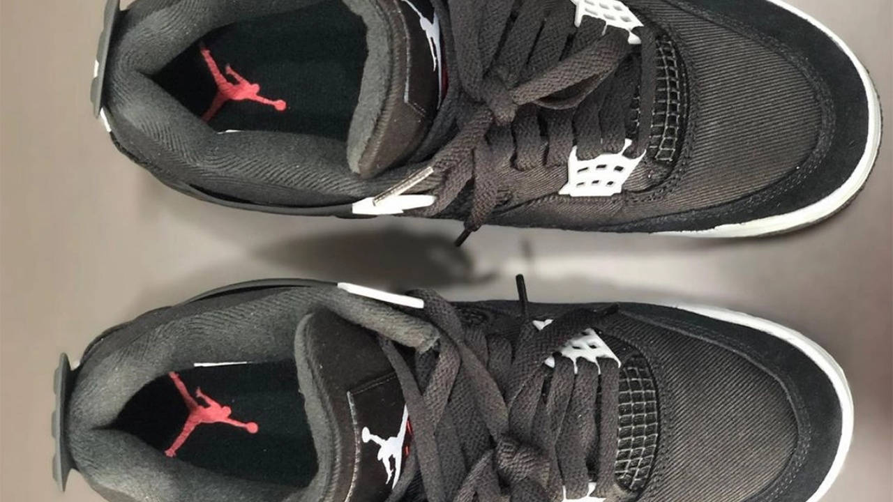 AJ4 Black Canvas 2