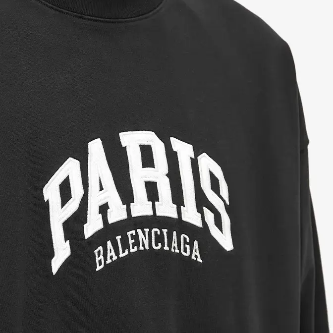 Balenciaga Paris Logo Crew Neck Sweat | Where To Buy | 676629-tlvl8 ...