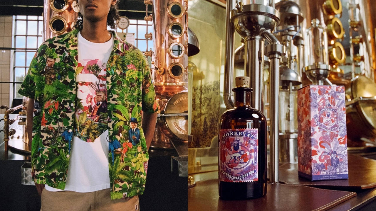 Get Tipsy With This Latest BAPE x Monkey 47 Collaboration