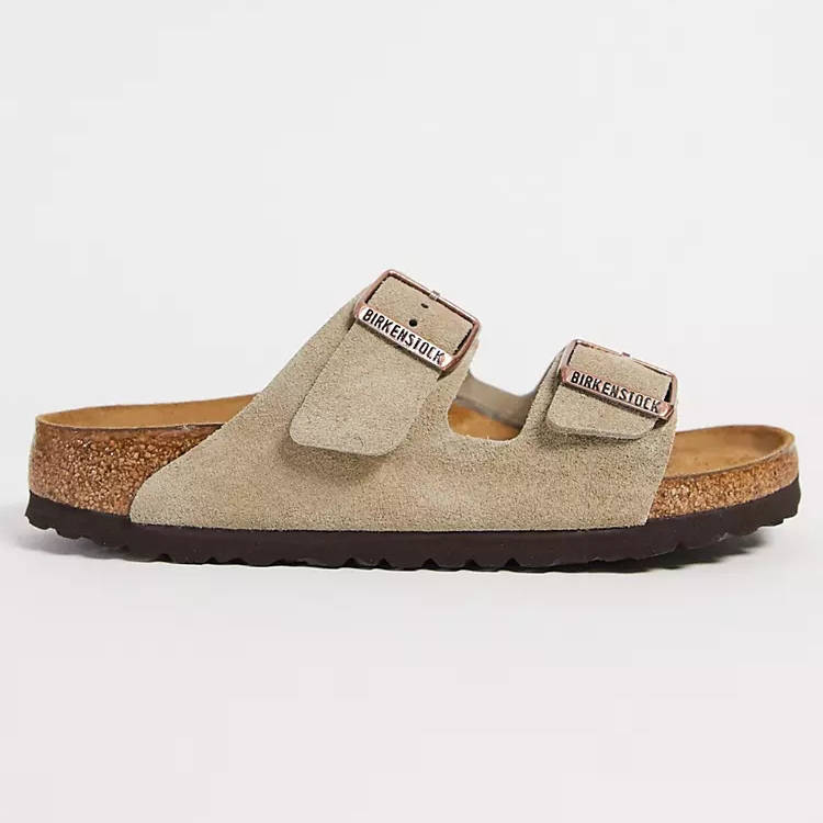 Birkenstock Arizona Flat Sandals Taupe