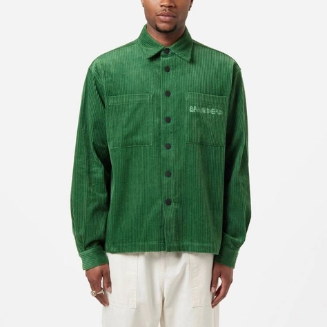 VERSACE JEANS COUTURE logo-embroidered denim shirt Green