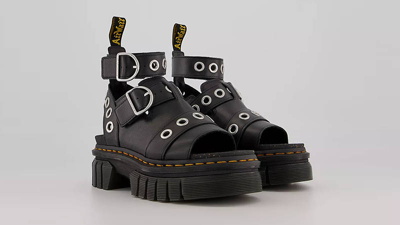Dr Martens Ricki Silver Hardware Sandals Black