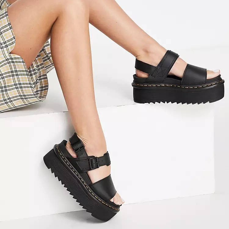 Dr Martens Voss Quad Sandals Black
