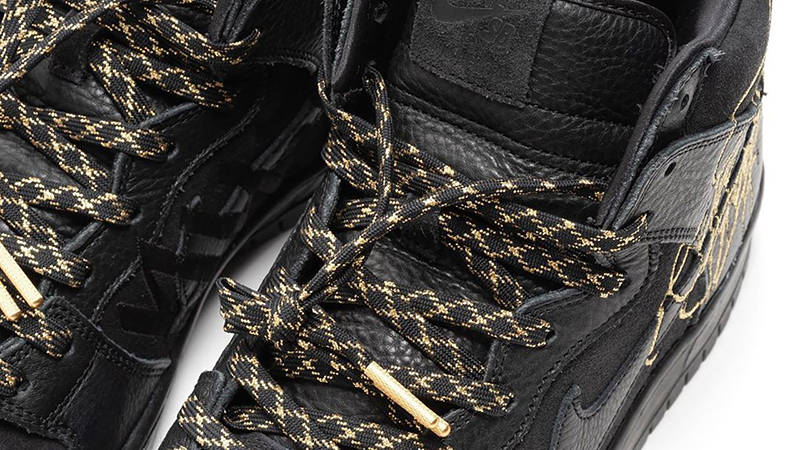 FAUST x Nike SB Dunk High Black Gold