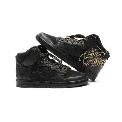 FAUST x Nike SB Dunk High Black Gold Where To Buy DH7755 001 The Sole Supplier