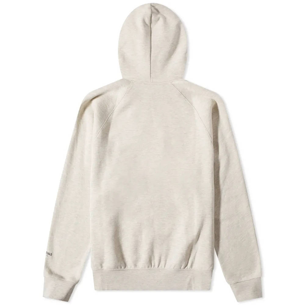 Fear of God ESSENTIALS Summer Core Popover Hoodie Light Heather Oatmeal Back
