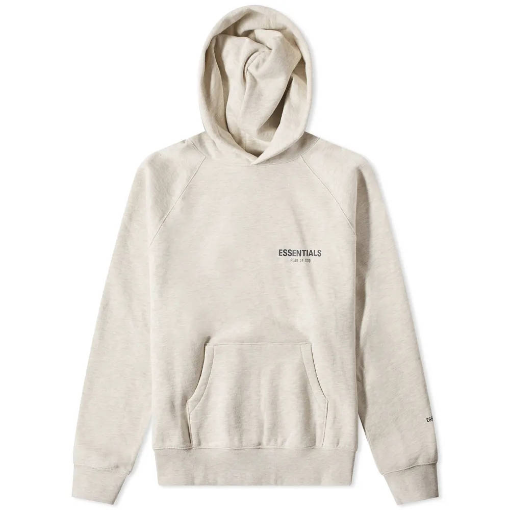 Fear of God ESSENTIALS Summer Core Popover Hoodie - Light Heather ...
