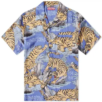 Maharishi Water Tiger Vacation Shirt Blue feature