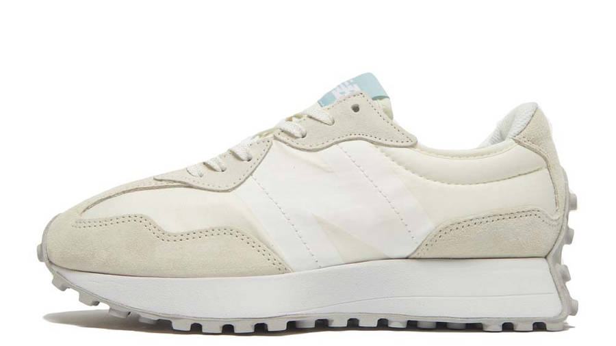 cream and white new balance 327