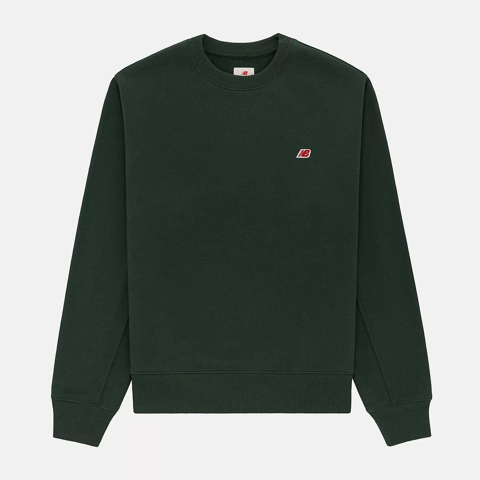 New Balance Made in USA Core Crewneck SweatShirt Midnight Green Feature