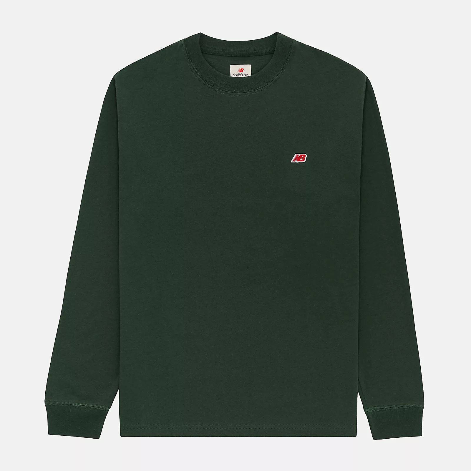 New Balance Made in USA Core Long Sleeve T-shirt Midnight Green Feature