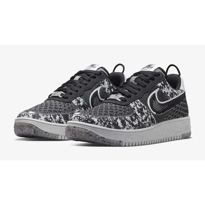 Nike Air Force 1 Crater Flyknit Black Pure Platinum | Where To Buy