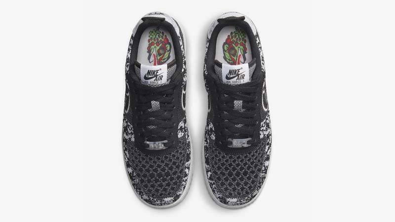 Nike Air Force 1 Crater Flyknit Black Pure Platinum Middle