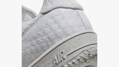 Nike Air Force 1 Crater Flyknit Triple White Closeup