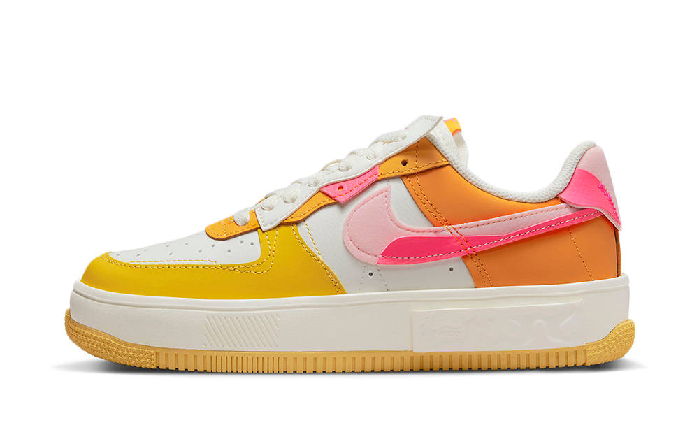 Pink yellow nike on sale