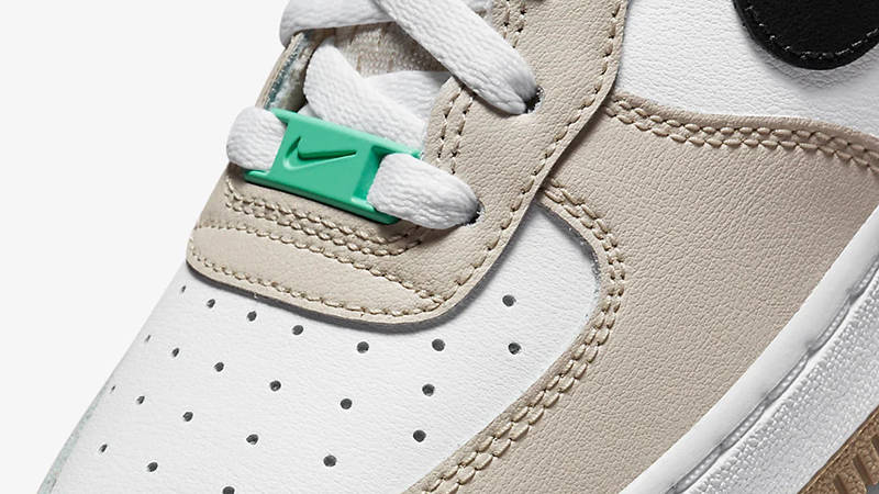 Nike Air Force 1 GS Spliced Swoosh Tan Green