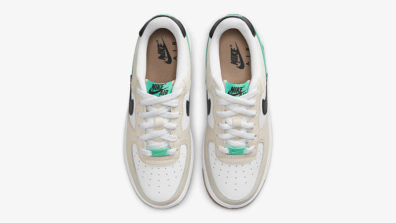 Nike Air Force 1 GS Spliced Swoosh Tan Green
