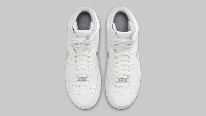 Nike Air Force 1 High Strapless White Grey Middle