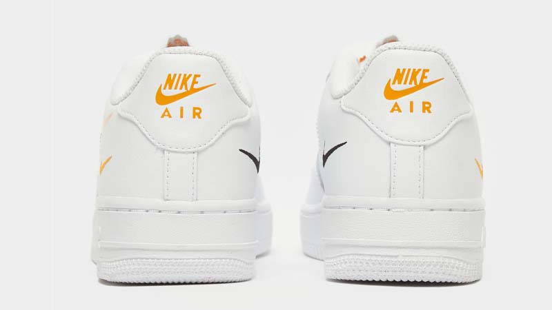 Nike Air Force 1 Low GS Multi Swoosh White Orange
