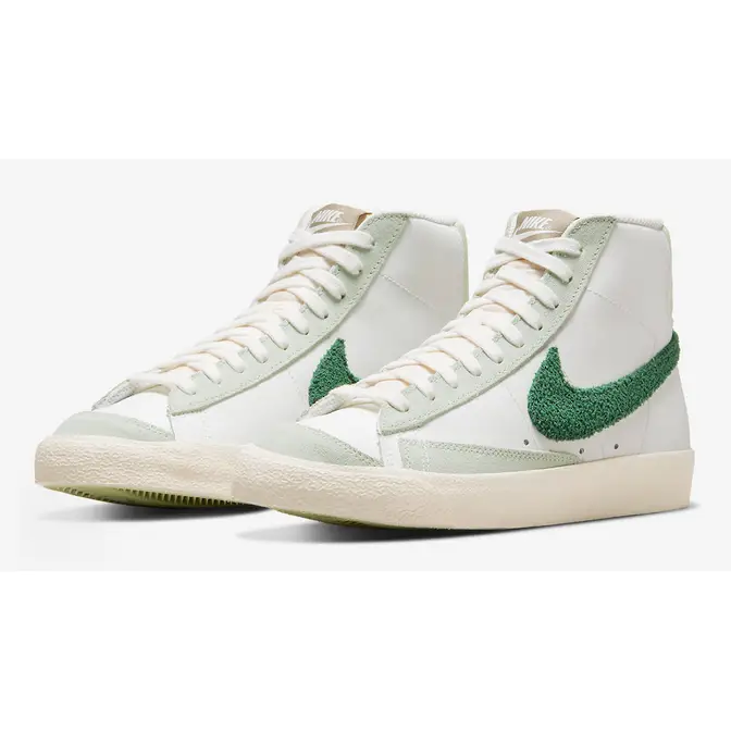 Nike Blazer Mid Chenille Swoosh White Green | Where To Buy | DX8959-100 ...