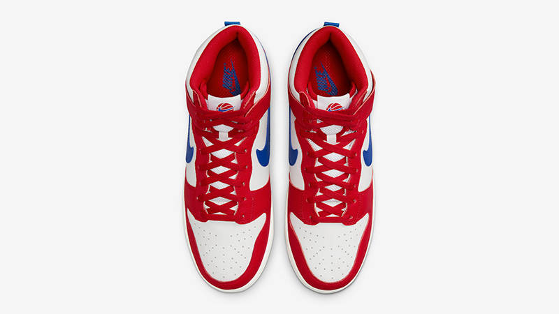 red white and blue nike high tops