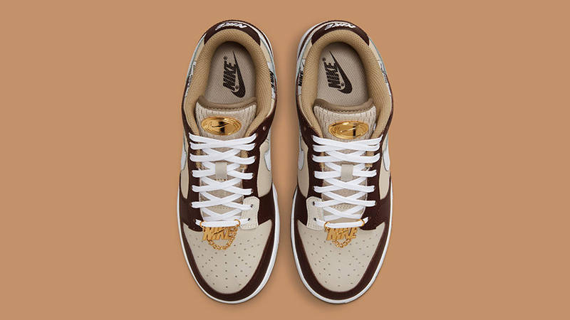 nike dunk brown bling