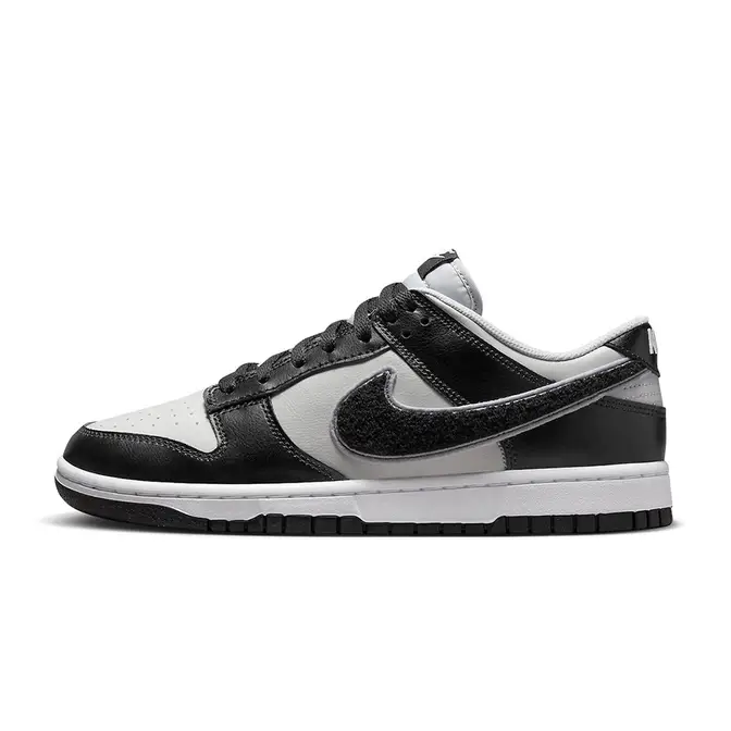 Nike Dunk Low Chenille Swoosh Grey Black | Where To Buy | DQ7683 