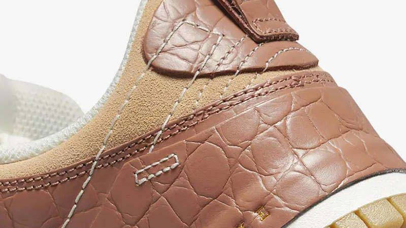 Nike Dunk Low Disrupt 2 Caramel Croc Closeup
