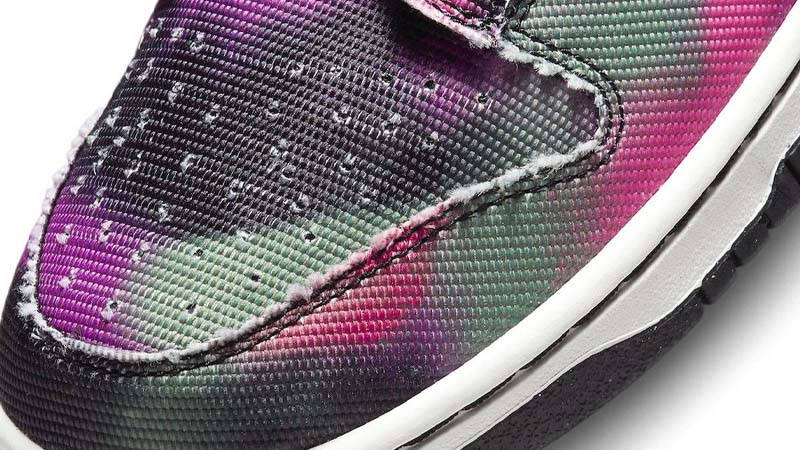 Nike Dunk Low Graffiti Purple Pink Closeup 1