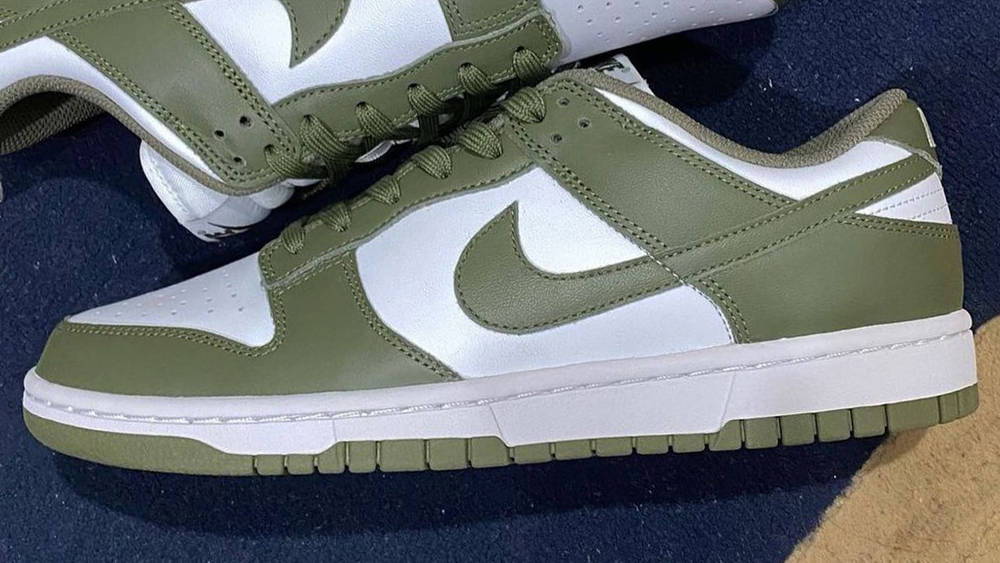Image via solebyjc Nike Dunk Low Medium Olive Colourway