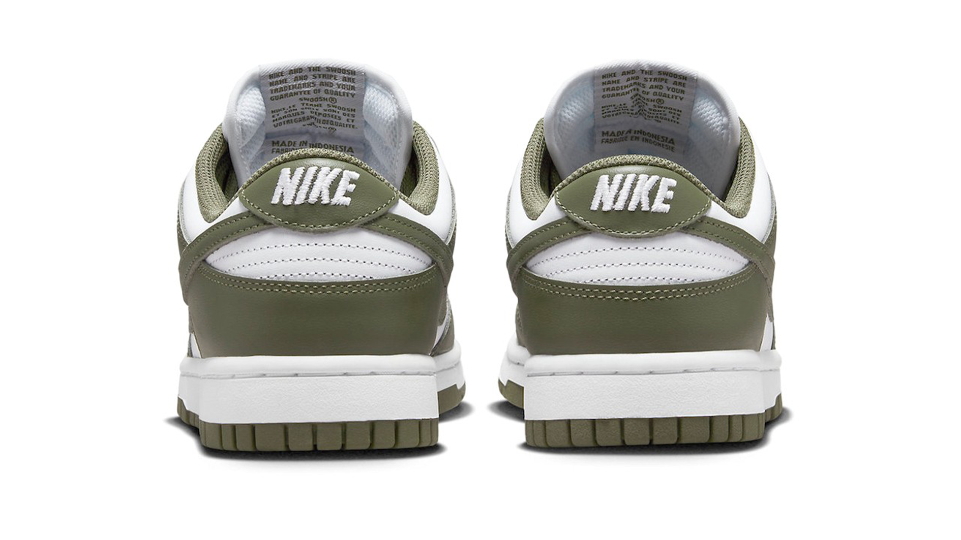 Nike Dunk Low Medium Olive Heel
