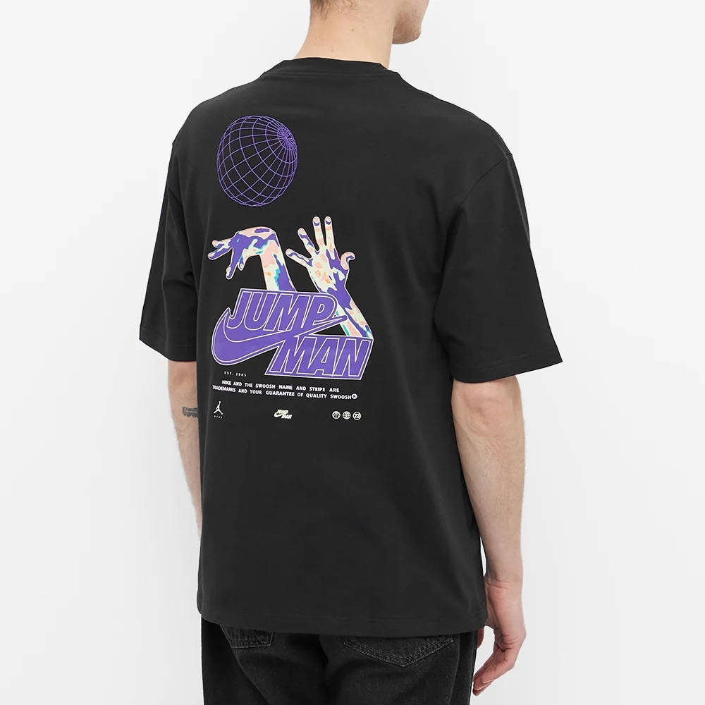 Nike Jumpman Globe T-Shirt - Black | The Sole Supplier