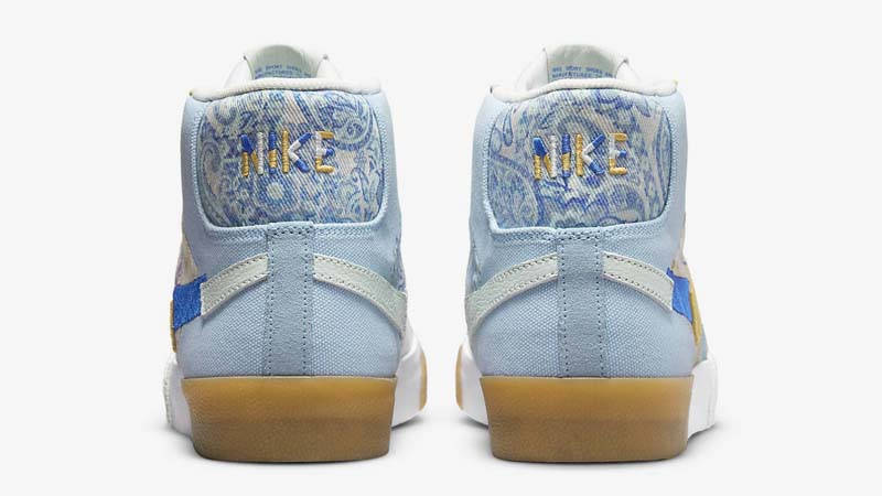Nike SB Zoom Blazer Mid Premium Paisley Boarder Blue Back