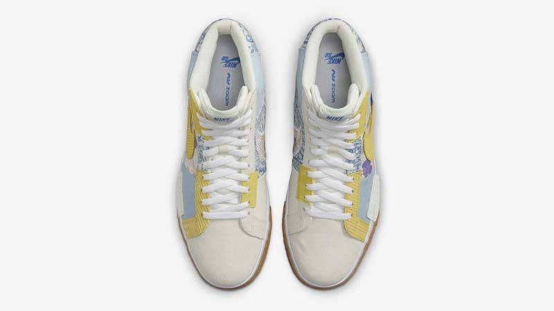 Nike SB Zoom Blazer Mid Premium Paisley Boarder Blue Middle