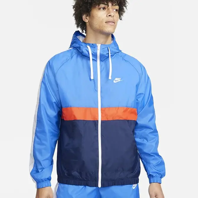 Nike Sportswear Hooded Woven Tracksuit Blue front