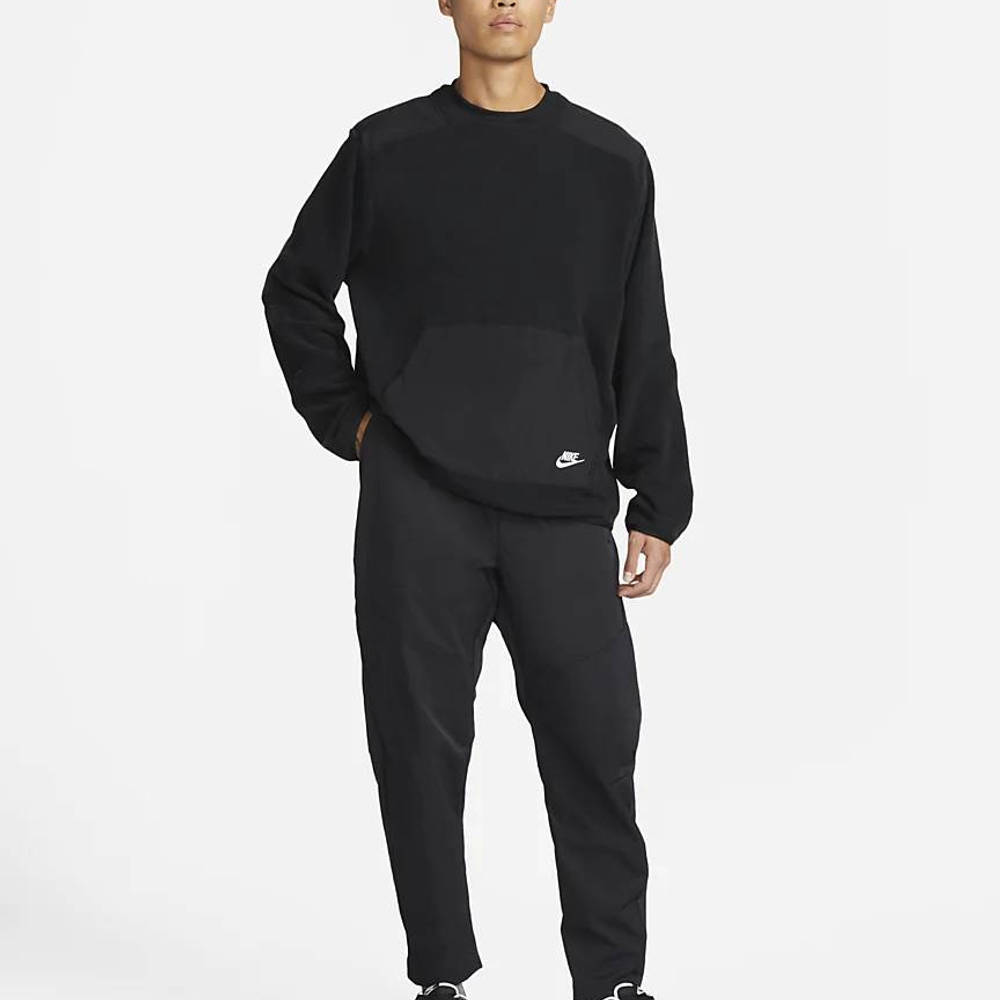 Nike Sportswear Sport Essentials+ Fleece Crew Top - Black | The Sole ...