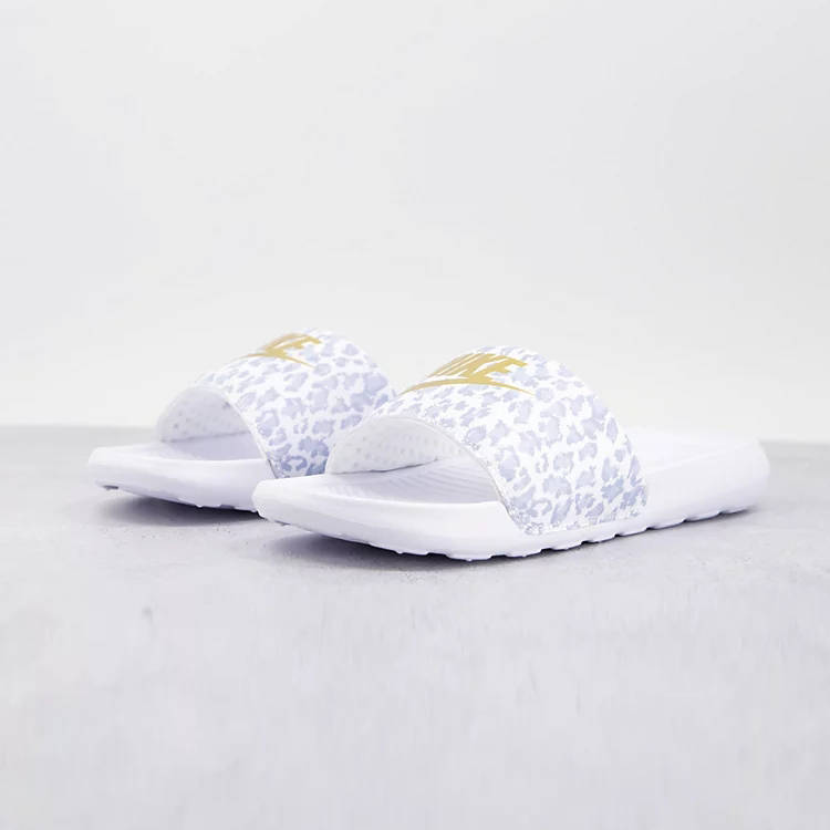Nike Victori Sliders White Leopard
