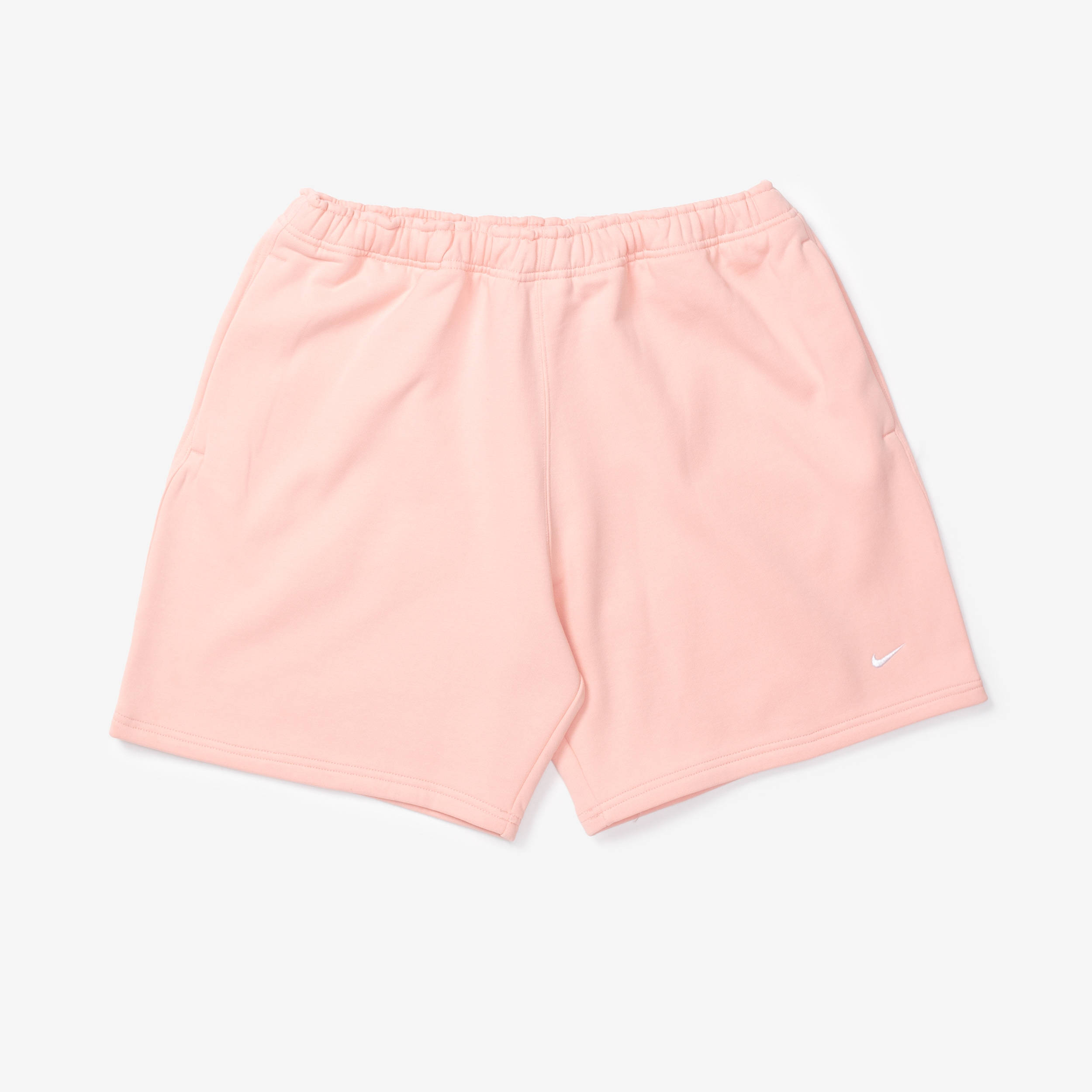 NikeLab Solo Swoosh Fleece Shorts - Bleached Coral | The Sole Supplier