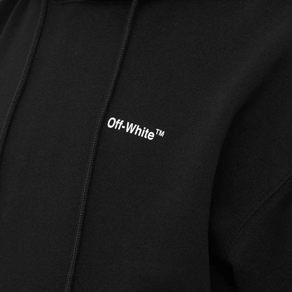 Off-White Diagonal Helvetica Oversized Hoodie - Black | The Sole Supplier