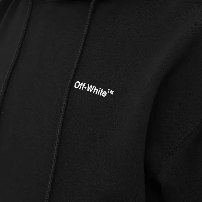 Off-White Diagonal Helvetica Oversized Hoodie OMBB037C99FLE0011001 Detail