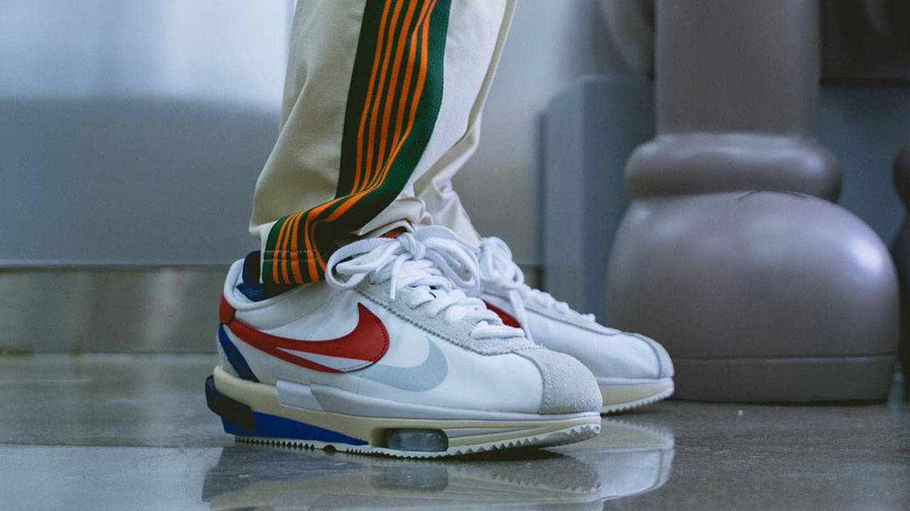 靴 Nike sacai cortez 26cm Size 10 - sacai x Nike Zoom Cortez 4.0 SP White Blue Red