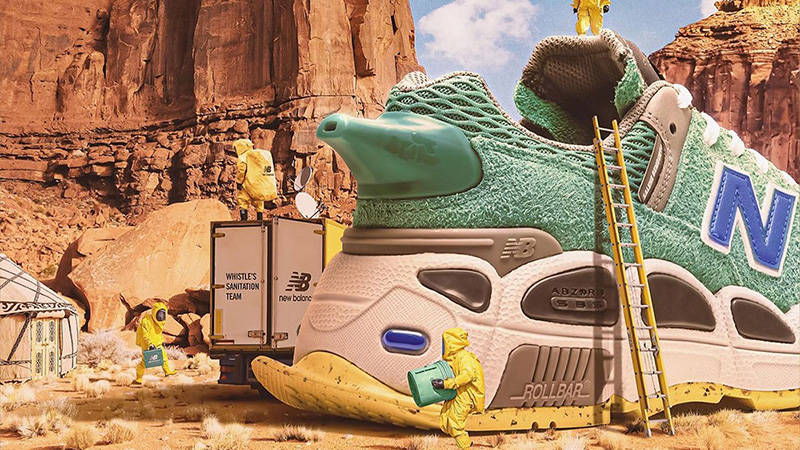 Salehe Bembury x New Balance 574 Yurt Forest Green Detail