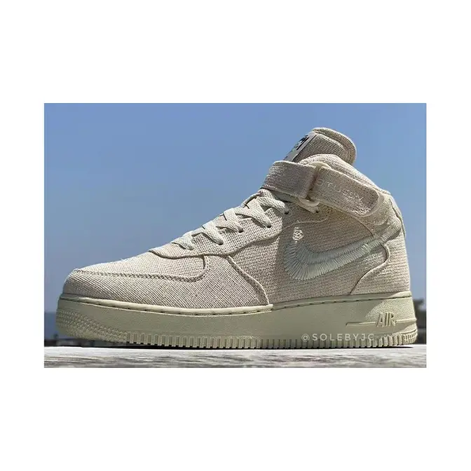 Stussy x Nike Air Force 1 Mid Fossil | Where To Buy | DJ7841-200 | The ...