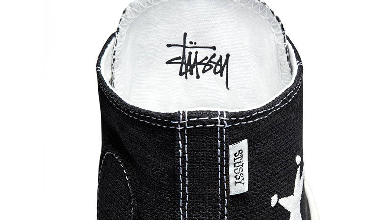 Stussy x Converse Chuck 70 High Black White A01765C Detail