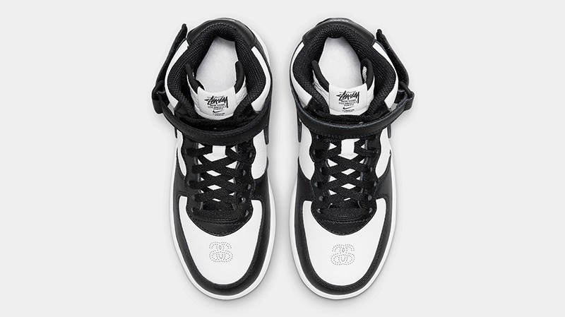 Stussy x Nike Air Force 1 Mid Toddler Black White | Where To Buy