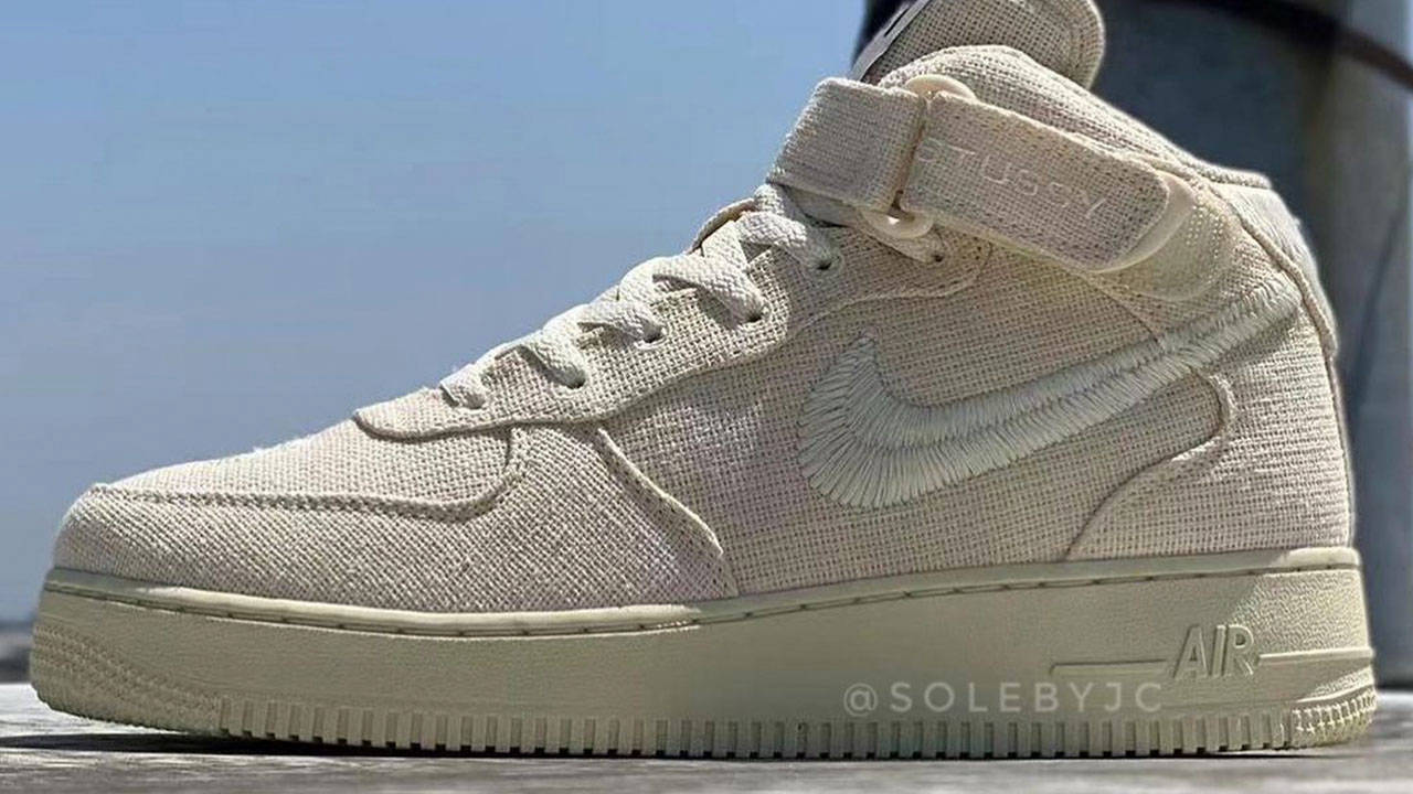 Stüssy x Nike Air Force 1 Mid "Fossil"