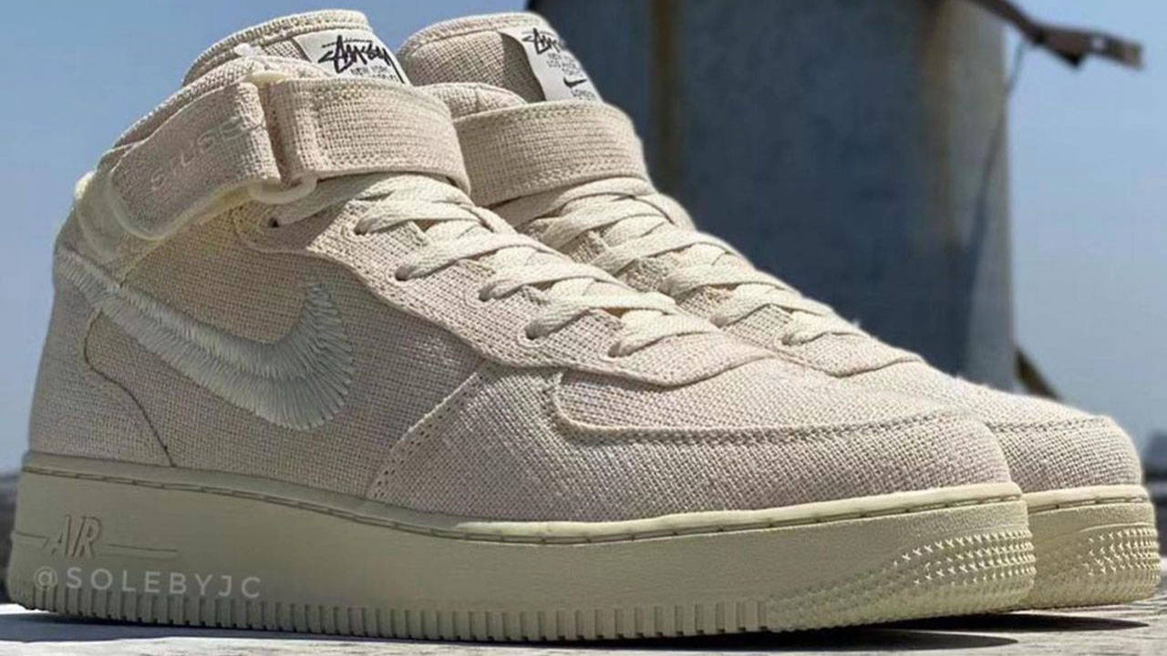 Stüssy x Nike Air Force 1 Mid "Fossil"