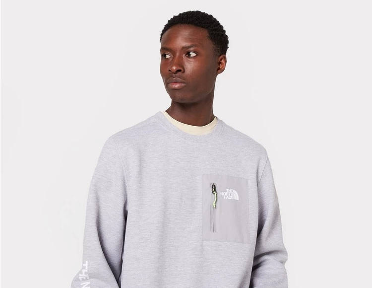 The North Face Tech Crew Neck Sweatshirt Grey Detail